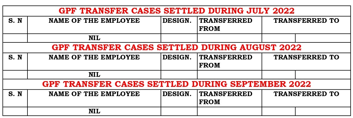 GPF DATA UPDATION Image