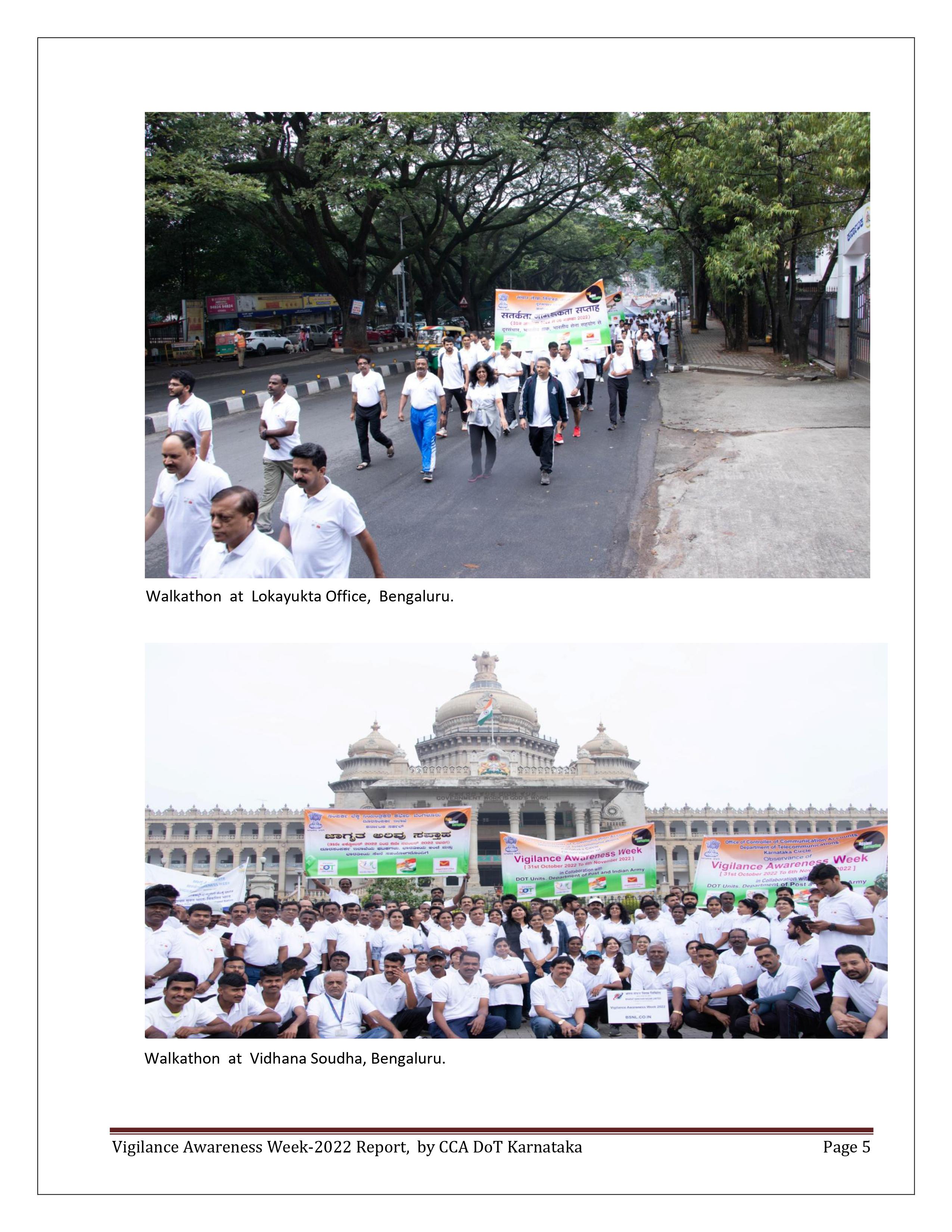 Walkathon at Lokayukta office,Bengaluru