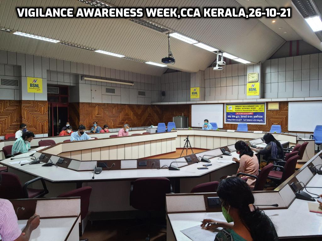 Vigilance Awareness Week held at the office of the CCA, Kerala on 26-10-21