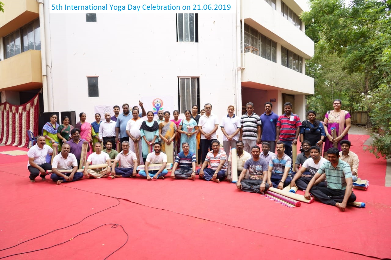 International Yoga day celebration on 21.06.2019 at O/o Pr.CCA TN Circle
