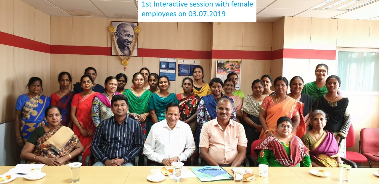 1st Interactive session with female employees on 03.07.2019