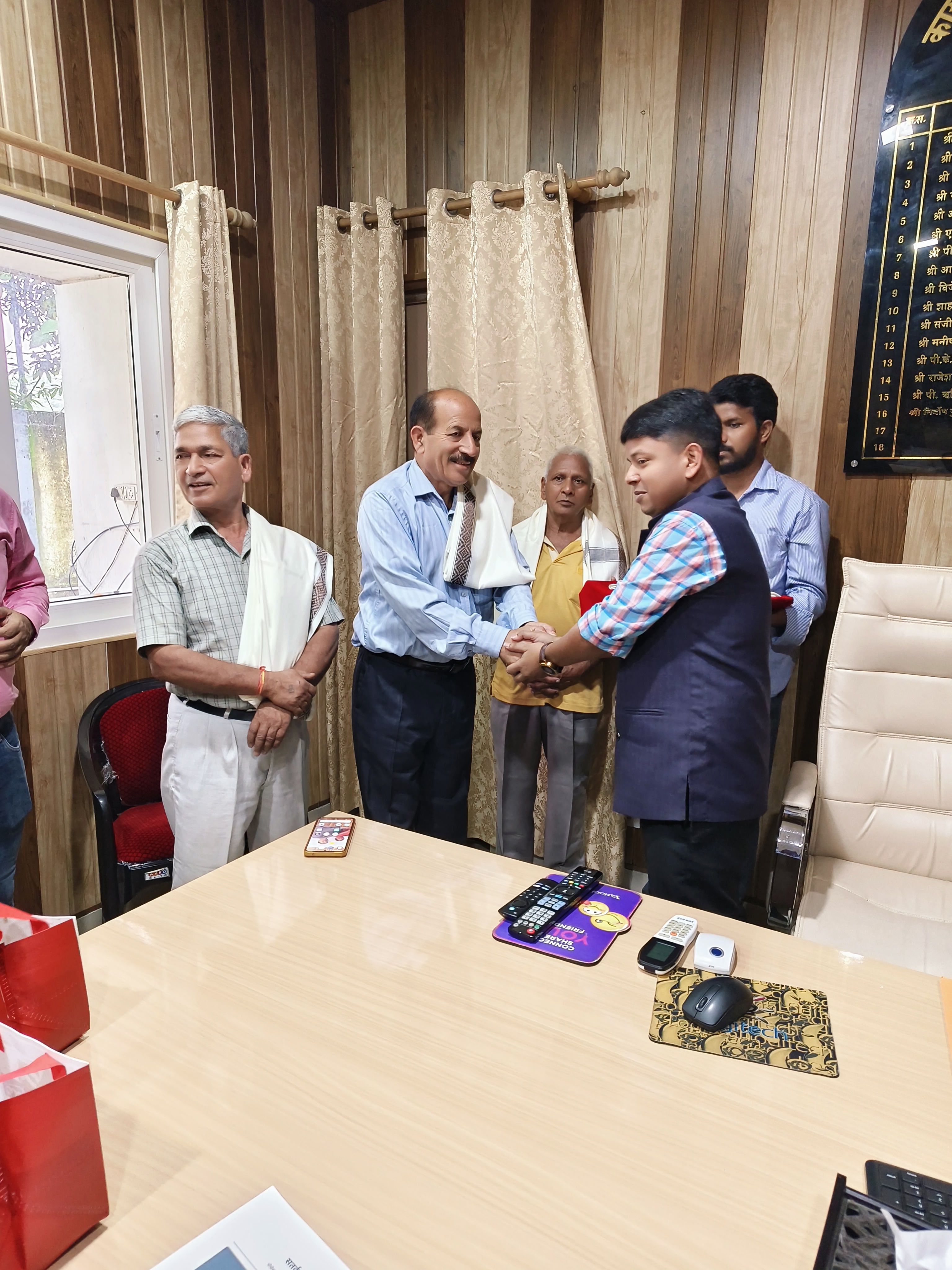 Felicitation of Pensioner